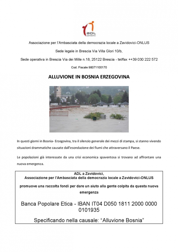 ALLUVIONE IN BOSNIA ERZEGOVINA