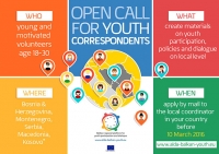 CALL FOR YOUTH CORRESPONDENT FROM THE BALKANS