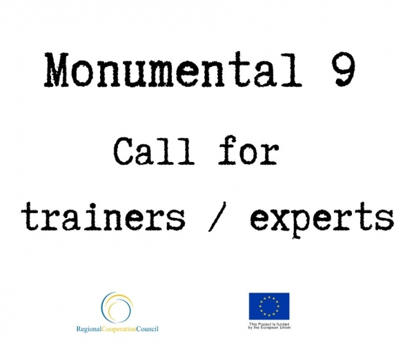 Call for trainers / experts - ’’Monumental 9’’ project